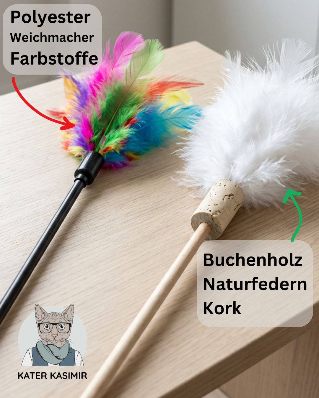 Federwedel + Lederwedel (2er Set)