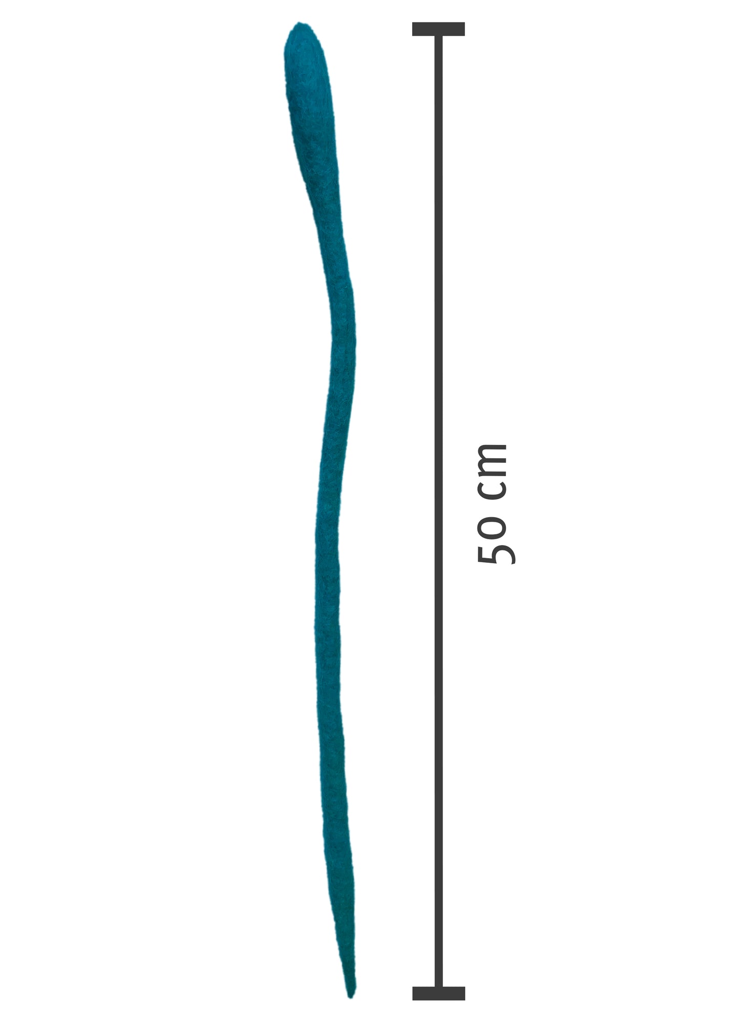 Handgerollte Filzschlange (türkis)