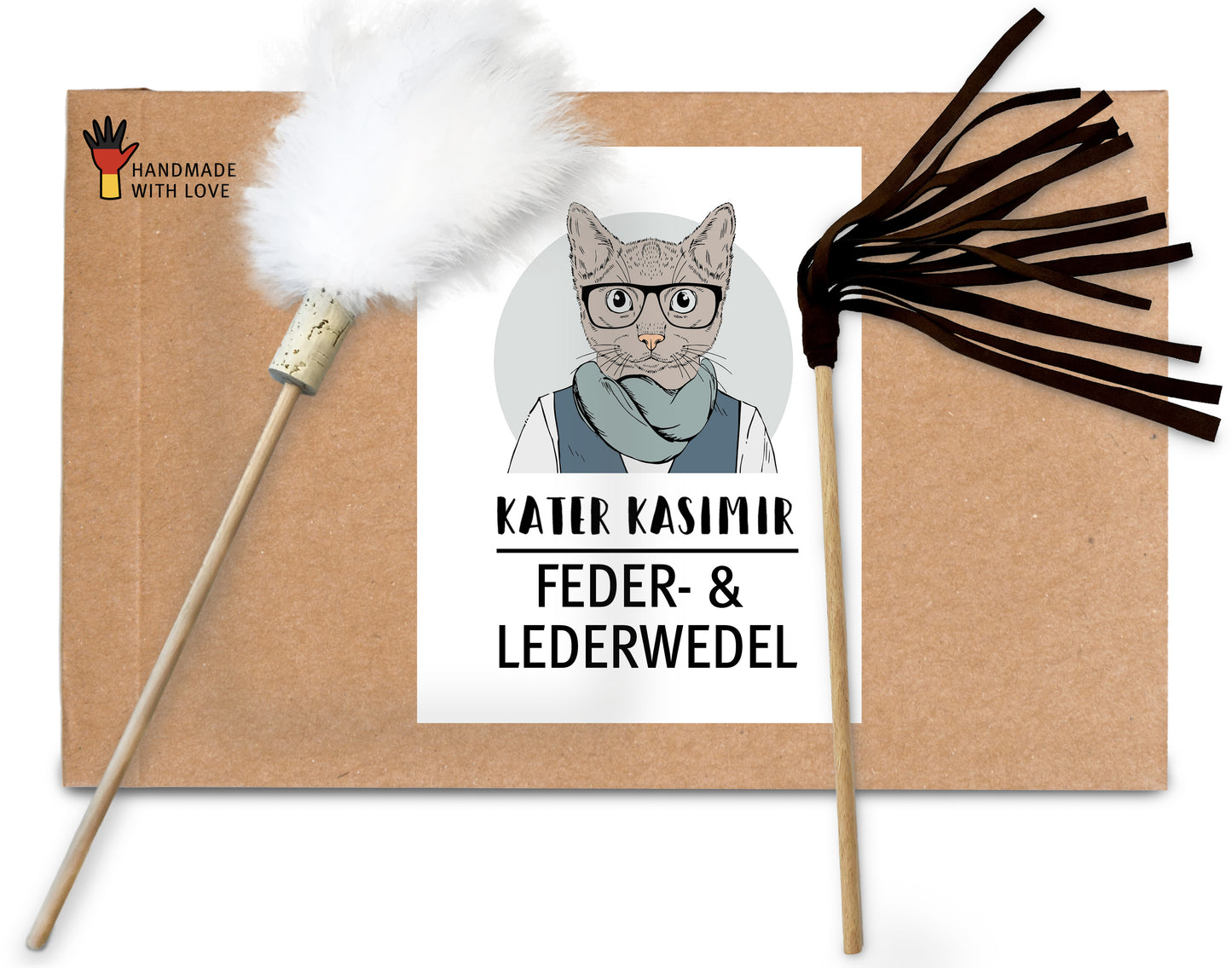 Federwedel + Lederwedel (2er Set)