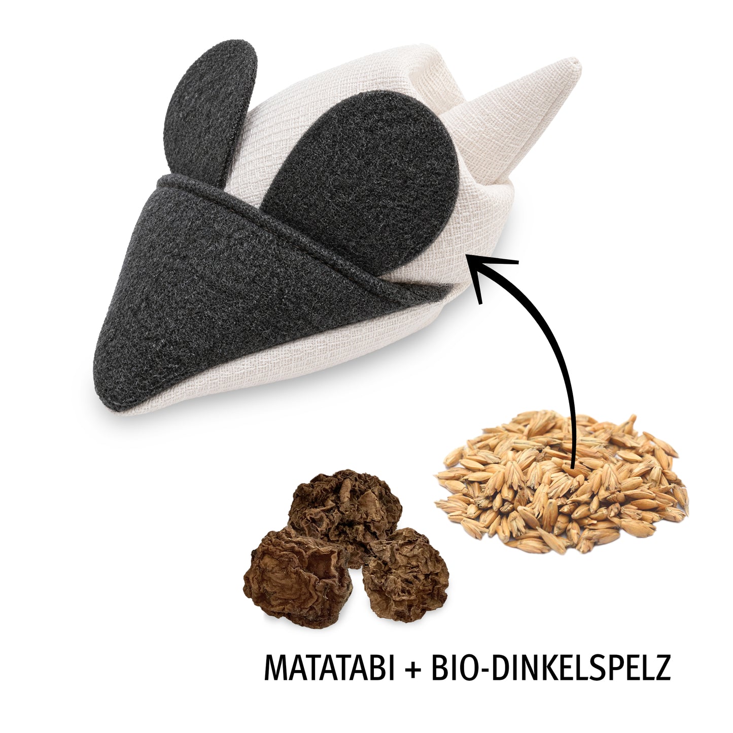 Mausbert "Schnurrsula" mit Matatabi-Früchten