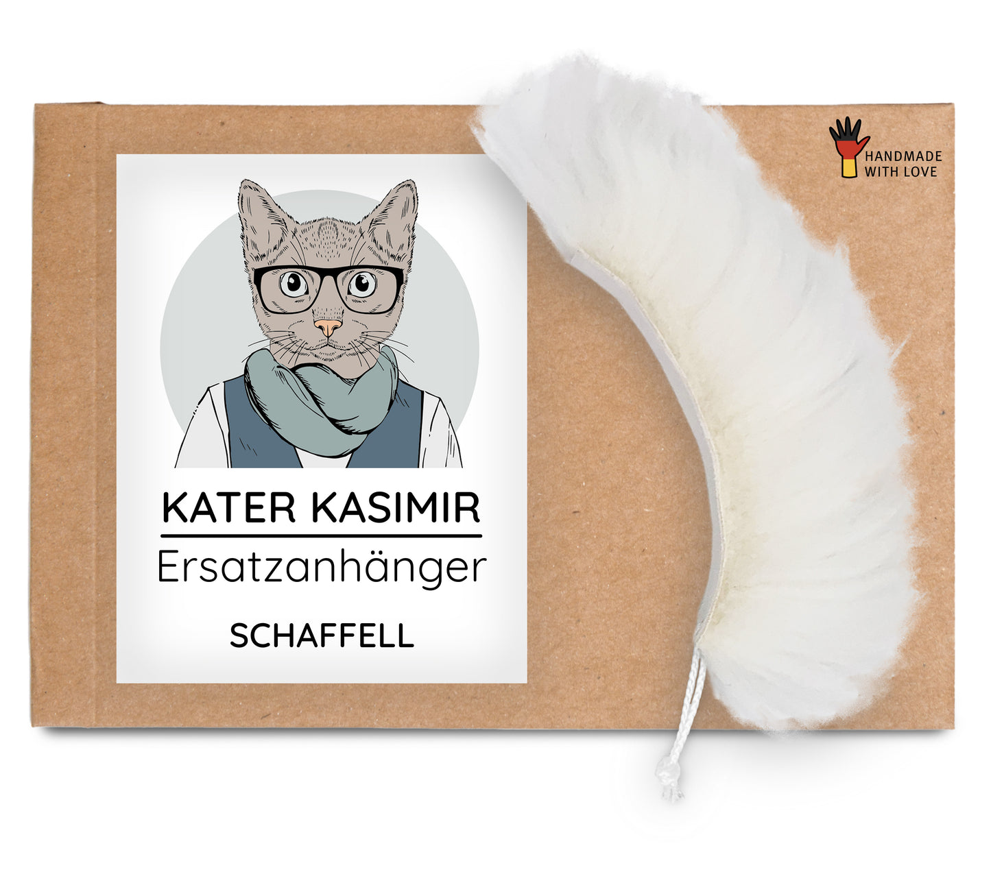 Ersatzanhänger (Schaffell) für Katzenangel