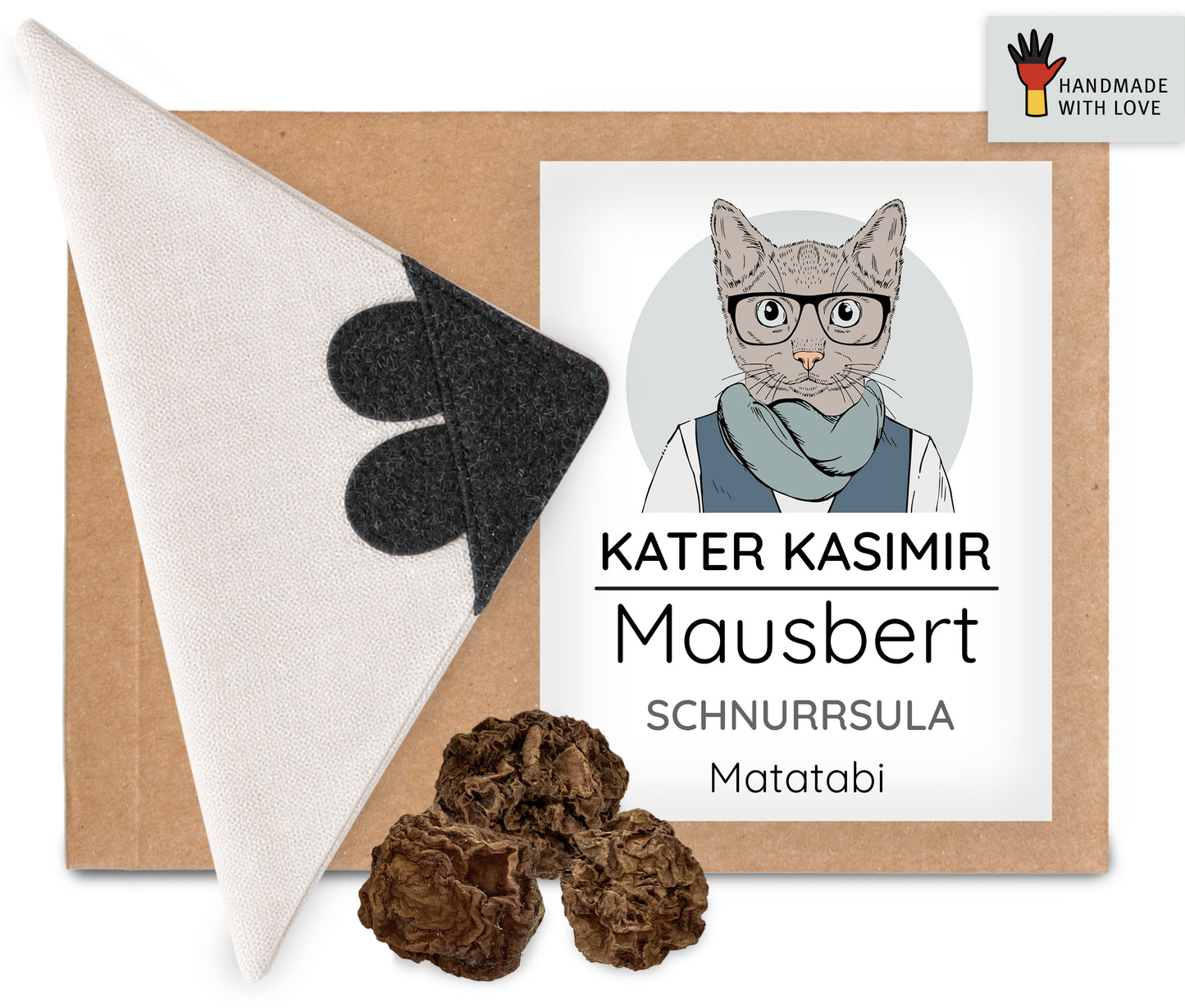 Mausbert "Schnurrsula" mit Matatabi-Früchten