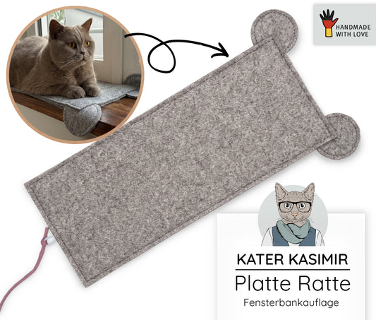 Platte Ratte (grau)