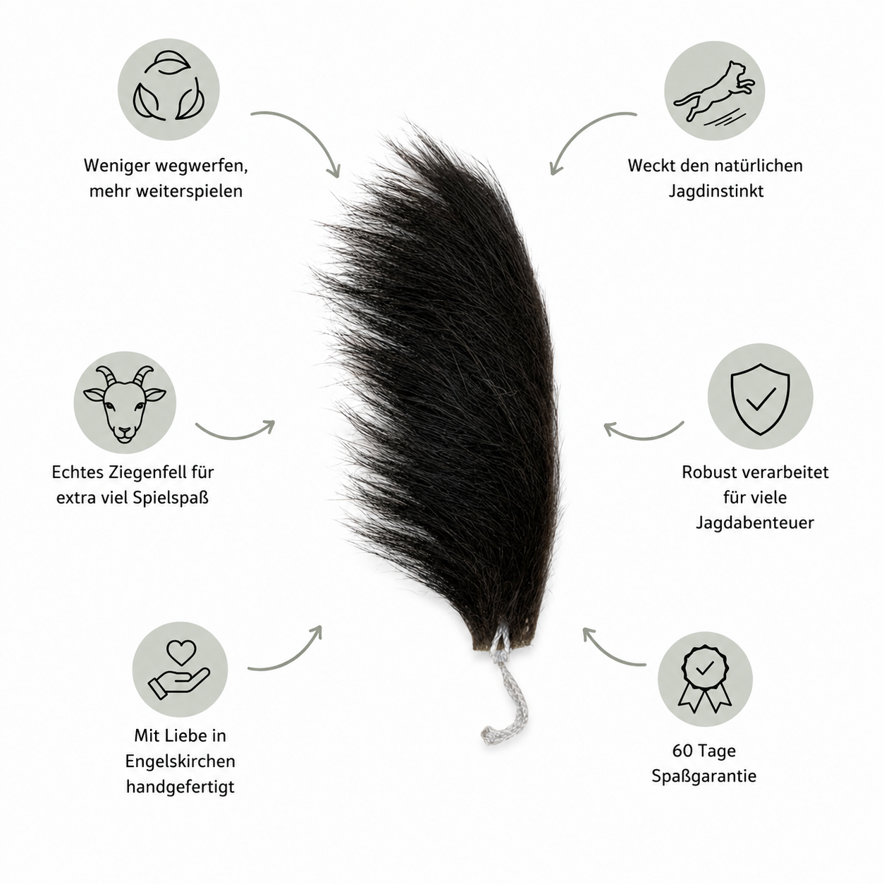 Ersatzanhänger (Ziegenfell) für Katzenangel