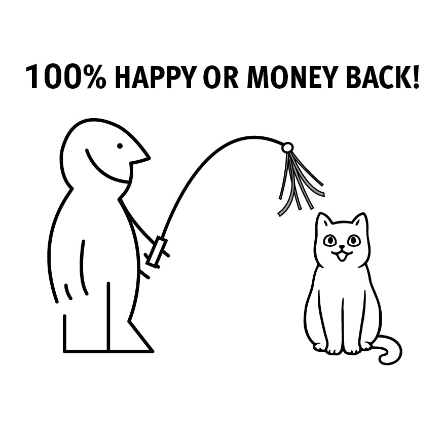 Katzenangel mit Bändern